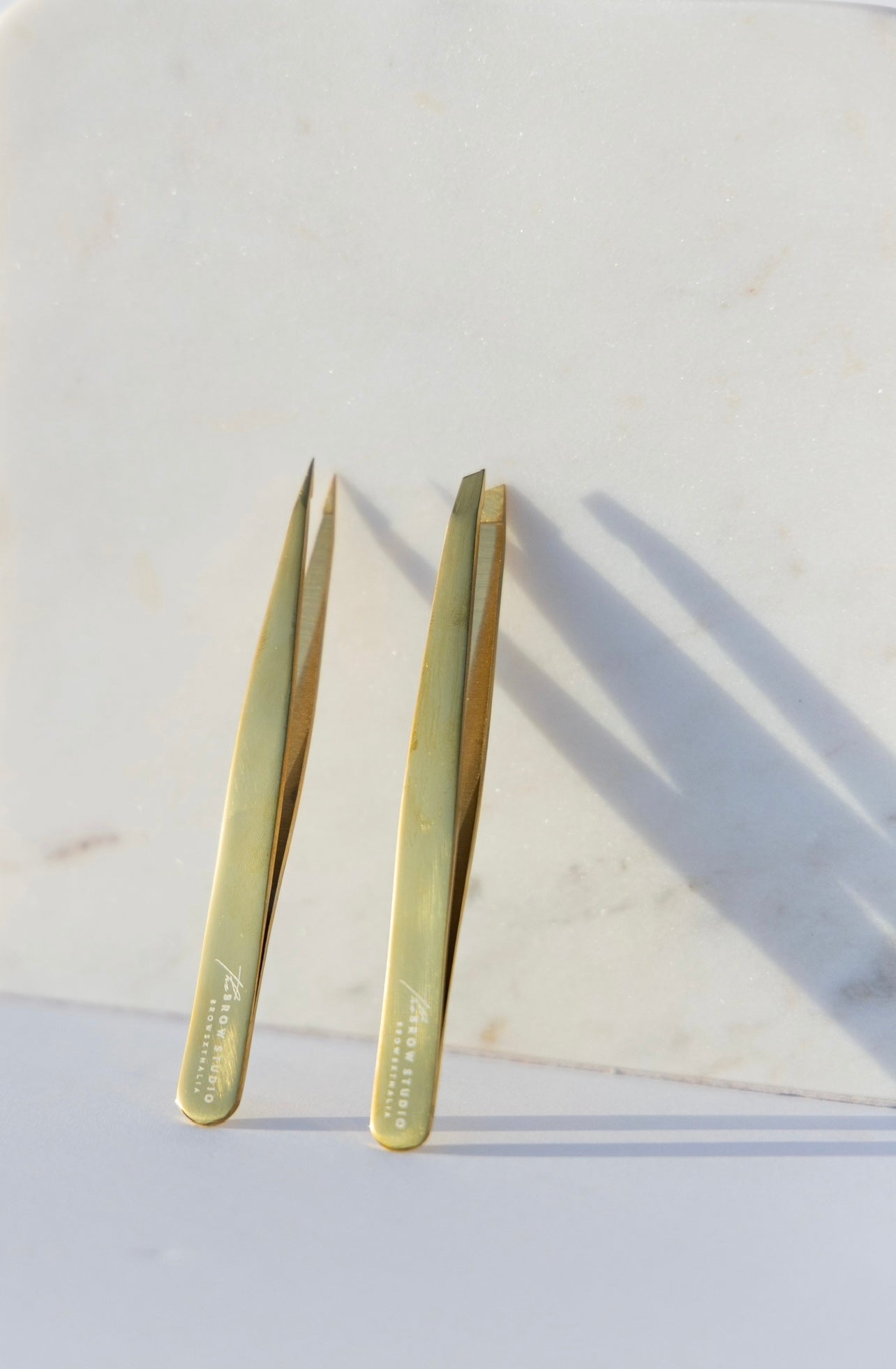 14k Gold Stainless Steel Tweezers Set